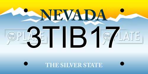 3TIB17 Nevada License Plate