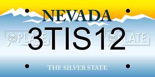 3TIS12 Nevada License Plate