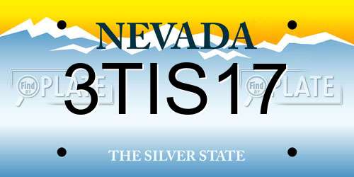 3TIS17 Nevada License Plate