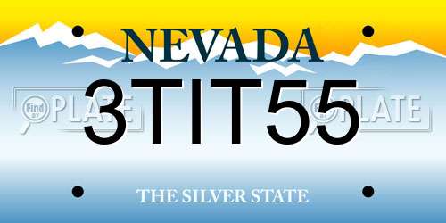 3TIT55 Nevada License Plate