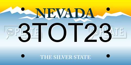 3TOT23 Nevada License Plate