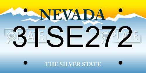 3TSE272 Nevada License Plate