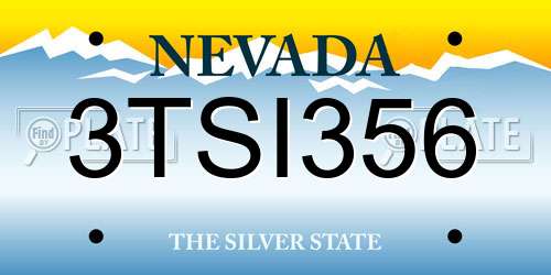3TSI356 Nevada License Plate