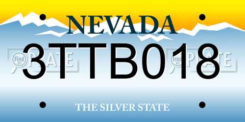 3TTB018 Nevada License Plate
