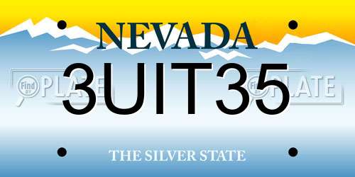3UIT35 Nevada License Plate