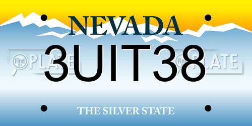 3UIT38 Nevada License Plate