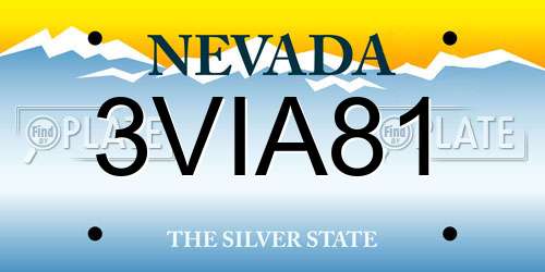 3VIA81 Nevada License Plate