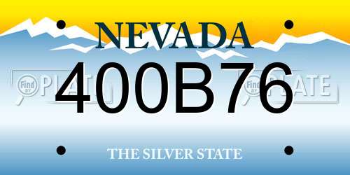 400B76 Nevada License Plate