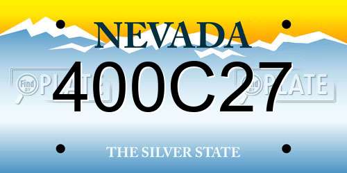 400C27 Nevada License Plate