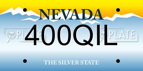 400QIL Nevada License Plate