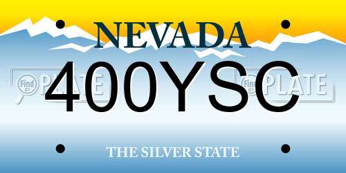 400YSC Nevada License Plate