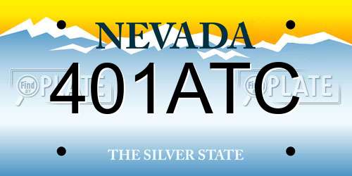 401ATC Nevada License Plate