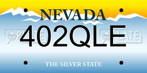 402QLE Nevada License Plate
