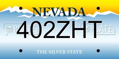 402ZHT Nevada License Plate