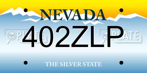 402ZLP Nevada License Plate