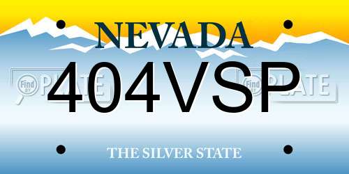 404VSP Nevada License Plate