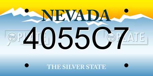4055C7 Nevada License Plate