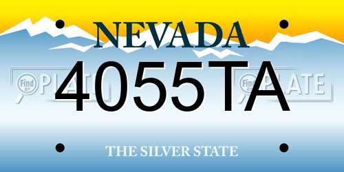 4055TA Nevada License Plate
