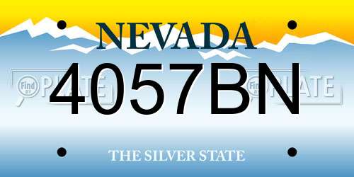4057BN Nevada License Plate