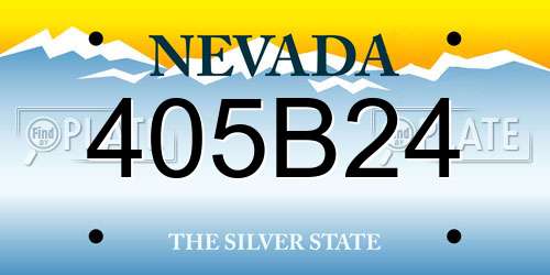 405B24 Nevada License Plate