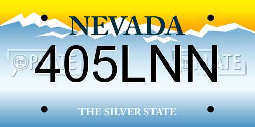 405LNN Nevada License Plate
