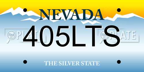 405LTS Nevada License Plate