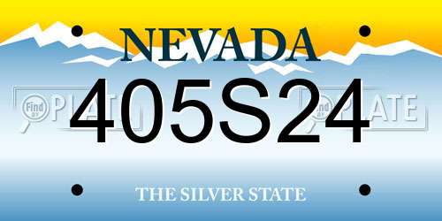 405S24 Nevada License Plate