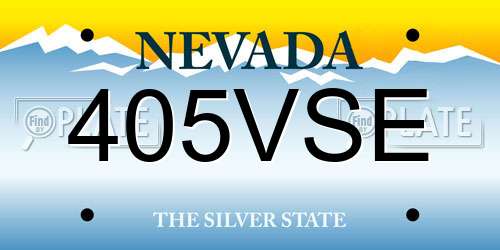 405VSE Nevada License Plate