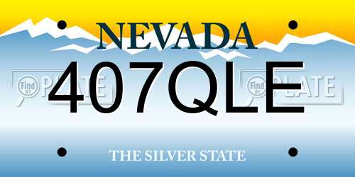 407QLE Nevada License Plate