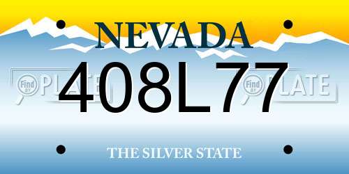 408L77 Nevada License Plate