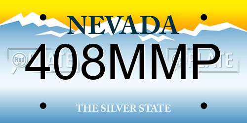 408MMP Nevada License Plate