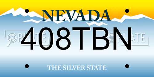 408TBN Nevada License Plate