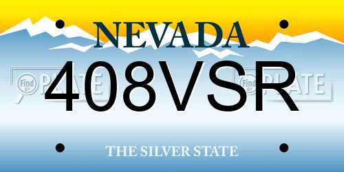 408VSR Nevada License Plate