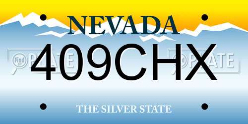 409CHX Nevada License Plate