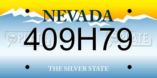 409H79 Nevada License Plate