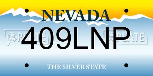 409LNP Nevada License Plate