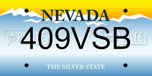 409VSB Nevada License Plate