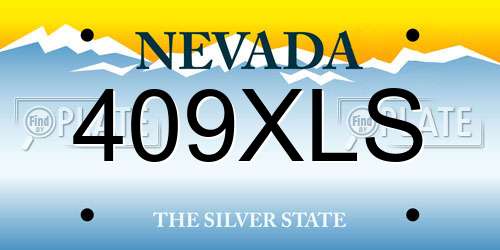 409XLS Nevada License Plate