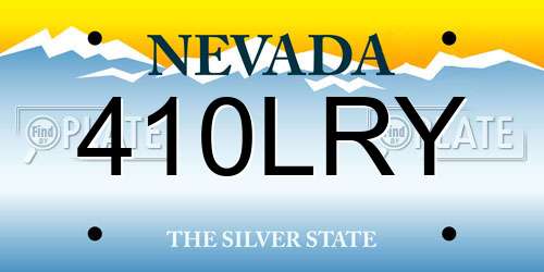 410LRY Nevada License Plate