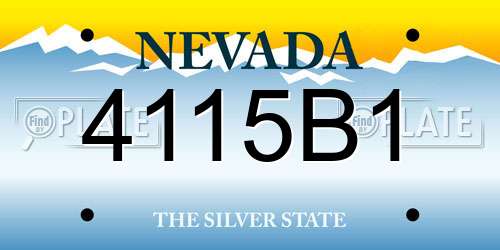 4115B1 Nevada License Plate