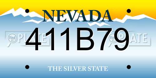 411B79 Nevada License Plate