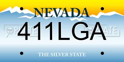 411LGA Nevada License Plate