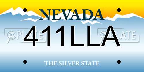 411LLA Nevada License Plate