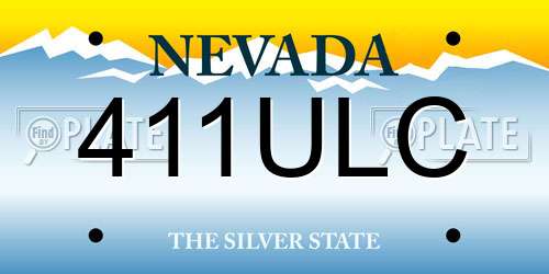 411ULC Nevada License Plate