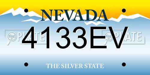 4133EV Nevada License Plate