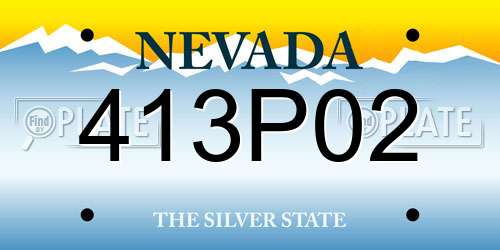 413P02 Nevada License Plate