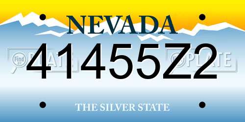 41455Z2 Nevada License Plate