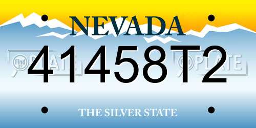 41458T2 Nevada License Plate