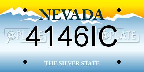 4146IC Nevada License Plate