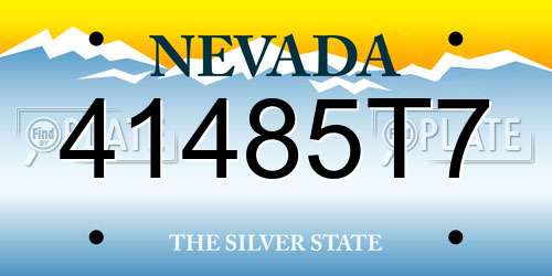 41485T7 Nevada License Plate
